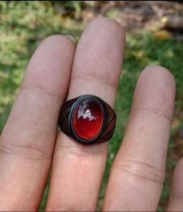 cincin batu akik getah katilayu asli 100% NATURAL