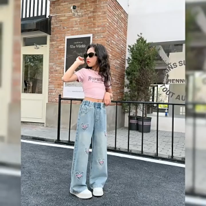 New Baggy Jeans for Kids Girl: Love Ripped & Korean Style