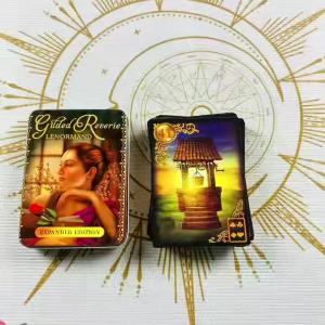 UOSO | Bộ Bài Tarot Gilded Reverie Lenormand 11x8cm Kèm Hộp Thiếc - Thiết Kế Nhỏ Gọn Thời Trang Tiện Lợi Cho Việc Du Lịch Thiền Định Và Đọc Sách Tâm Linh