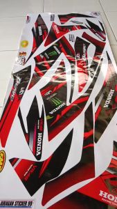 Desain Striping & Stiker Variasi List untuk Motor Honda BLADE IP.B-003
