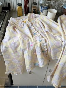 Sweet Cartoon Cotton Pajamas Set for Women Long Sleeve Long Pants Home Clothes Four Seasons Suitable for Autumn Winter