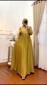 Gamis Terbaru Bahan Cey Airflow Premium Bordir Mewah dan Elegant