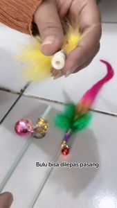Mainan Kucing Stik Bulu kait (bulu panjang)