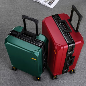 Fashionable Lock Clasp Luggage Womens Travel Suitcase ABS+PC Material with Pull Rod Small Password Lock Youth Oriented