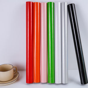DIY ตกแต่งฟิล์ม PVC กระดาษติดผนังแบบมีกาวในตัวเฟอร์นิเจอร์สติ๊กเกอร์ปรับปรุงครัวตู้วอลล์เปเปอร์กันน้ำ