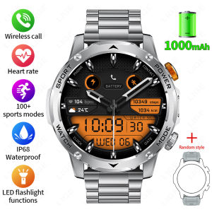 LIGE | LIGE 1000mAh Large Battery Men Smart Watch 1.7inch Large Screen Bluetooth Call IP68 Waterproof Outdoor Sports Smartwatch For Men