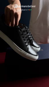 Giày Sneaker Thể Thao Nam Bằng Da Thật - Germano Bellesi - Sản xuất thủ công tại Italy_1227