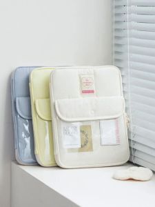Korean Style Pure Color PVC Transparent Tablet Computer Bag Storage Case for 11 Inch iPad 14 Inch Notebook Computer Inner Bag