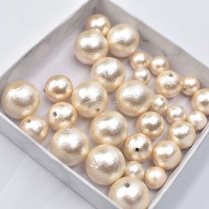 ลูกปัดหินปูนผิวหนังรุ่ย ลูกปัดผ้าฝ้าย ลูกปัดกระจก ลูกปัดสีตัดกัน DIY ทำมือ ครึ่งสำเร็จรูป เครื่องประดับแฟชั่น