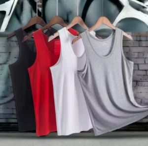 Paket 5 PcsSinglet Pria Dewasa Bahan Katun Street Singlet Polos Pria Kaos Dalam pria