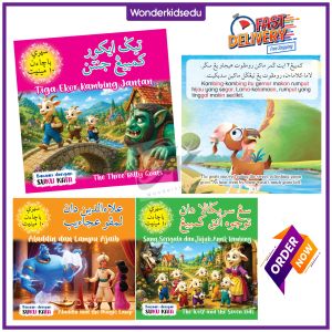 Buku Cerita Dongeng Terpilih Jawi 3 Bahasa - Buku Cerita Kanak Kanak Suku Kata