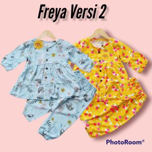 SETELAN ANAK PEREMPUAN FREYA BY MYBEE ONE SET RAYON SET ANAK CEWEK USIA 1-4 TH MURAH