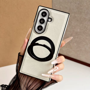 szhaiyu | Premium Rotating Bracket Leather Phone Case For Samsung Galaxy Z Fold 8 Ultra For MagSafe Magnetic Shockproof Cover