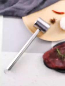304 Palu Gepukan Daging Stainless Pelunak Daging Palu Steak Palu Daging Sapi Meat Hammer