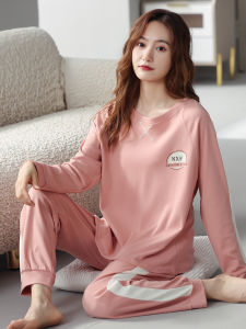 Fenteng Care Pure Cotton Sleepwear Ladies Spring Autumn Long Sleeve Casual Thin Home Clothes Striped Pattern Comfortable Nightgown
