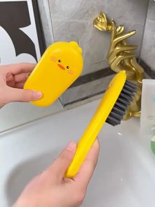 YAGE แปรงขัดรองเท้าอเนกประสงค์มีด้ามจับ ไม่ทำให้รองเท้าเสียหาย ไม่เป็นขุย ทำความสะอาดเสื้อผ้าและรองเท้า