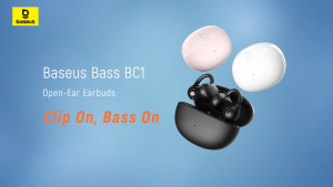 Baseus Bass BC1 Open-Ear True Wireless Earbuds (Clip-on Type) Clip-on Earphone 4-Mic Sound