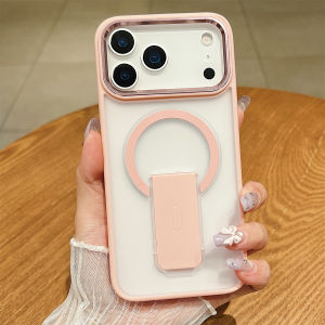 Shockproof Case For iPhone 17 Pro Max AIR 16 15 14 13 11 Luxury Magsafe Kickstand Stand Bumper Cover Magnetic Matte Translucent