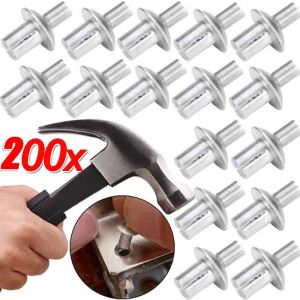 2Pcs Aluminum Alloy Tapping Expansion Screws Hammer Drive Rivets Head Piercing Cabinet Fixing Nails Furniture Hardware Supplies