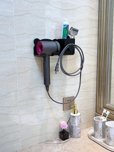 🏷️ 商品标题 Pemegang Pengering Rambut Dinding - 吹风机收纳架 - Wall Mounted Hair Dryer Holder