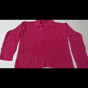 TERMURAH BAJU RAJUT AEGYO GEANI KNIT POLO CROP ATASAN RAJUT