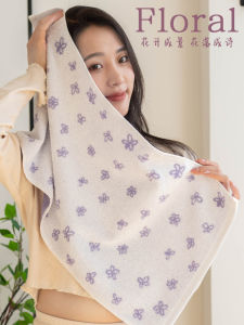 Pure Cotton Floral Towel Soft Absorbent Bathroom Hand Towel Womens Style And Light Weight Face Towel for Home Use