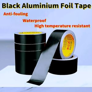 Black aluminium foil tape cable wrapping anti-interference tin foil paper electronic products shielding signal transformer monitor high-speed rail enhancement signal kitchen cabinets stove top waterproof aluminium foil adhesive paper factory direct sale