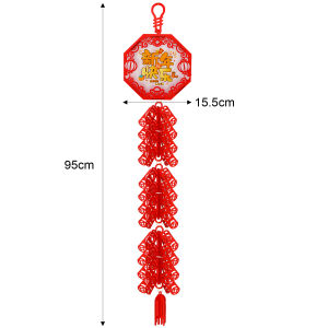 【On Sale】Chinese New Year Red Firecrackers with Tassels Pendants Spring Festival Party Home Decoration Hanging Ornament