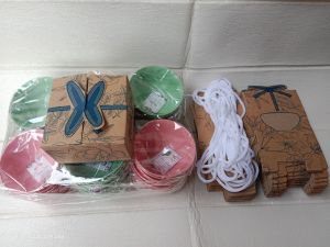 isi 50 pcs souvenir pernikahan magkok bulat soft kemas box craft / souvenir mangkok bulat kemas box motif/ kemas box rustix