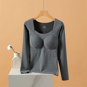 ZISU | Graphene Self Heating Thermal Underwear Female No Bra Warm Padded Base Layer
