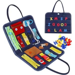 New Baby Learning Board Fabric Book Tearable Early Education Toys Fine Motor Skills Busy Board Educational Playtime