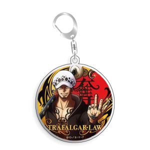 Bandai | Keychain OP OPTCG Silvers Rayleigh SirCrocodile Backpack Pendant Anime Game Fans Gift Recycled Acrylic Decoration Rare Card Toy