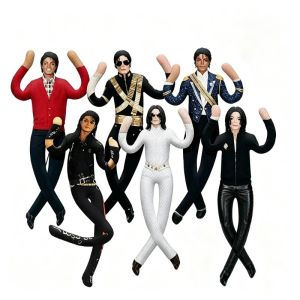 Bandai | New Style Michael Jackson Cosplay Prop Doll Plush Stuffed Figure Dolls Room Decoration Abstract Joint Mobility Props Gift