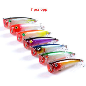 Billings | BILLINGS 7.8cm/10.5g Nổi Popper Wobbler Mồi Câu Cá Lông Vũ Móc Crankbait Mồi Nhân Tạo Cho Cá Chép Biển Bass Hồ Sông