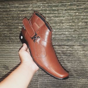 SEPATU PRIA  KULIT ZIPPER PORMAL PANTOFEL KANTOR KERJA RESMI KONDANGAN PRIA