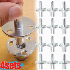 แผ่นน็อตเชื่อมต่อคอลัมน์เตียงหนา1/4ชุดผู้หญิงน็อตล็อคสายกีต้าร์บ้านเฟอร์นิเจอร์เก้าอี้โซฟาฮาร์ดแวร์ยึดสกรูเชื่อมต่อ