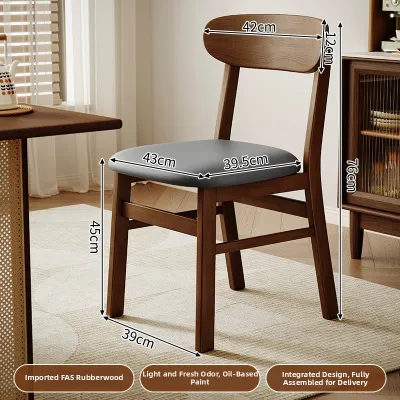 Retro Chinese Style Simple Solid Wood Chair