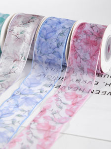 Ruy Băng Lụa Nhung Hoa Anh Đào DIY Phụ Kiện Tóc Thủ Công Bao Bì Hoa Bó Quà Tặng Ruy Băng Thắt Nút Bướm Vải Nghệ Thuật