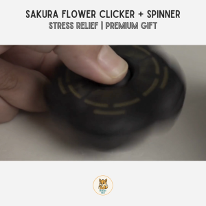 Sakura Flower Clicker + Spinner | 5-Petal Fidget Toy | Desk Toy | Keychain Included | 4 Colours
