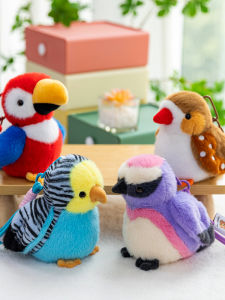 Đồ Chơi Nhồi Bông Hình Chim Két Sắt Trẻ Em Quà Tặng Sinh Nhật Đồ Chơi Búp Bê Chìa Khóa Trang Trí Vật Liệu Vải PP Dễ Thương Cưng Không Giới Hạn