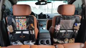 SURDOCA Car Seat Organizer with 10.5 Tablet Holder 9 Pockets 4th Generation Road Trip Essentials for Kids Baby Gift Car Backseat organizer Protectors and Storage Automotive Travel Accessories