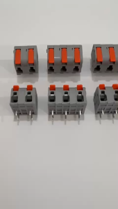 Terminal Blok PCB 2 3 4 5 PIN pitch 9.5mm screwless 2604 2604P Quick Connector Clamp Cage Model Klip Clip Block