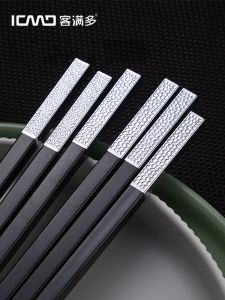High Quality Alloy Chopsticks Extended Length Anti-Slip Heat Resistant Hotel Gifts Suitable for Home Use And Festive Occasions