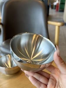 Stainless Steel Baby Bowl Childrens Double Layer Soup Heat Resistant Anti-Scald Rice Bowl Food Grade 304 round Shape Bowl