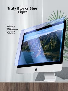 Anti-Radiation Computer Partition Blue Light Protection Screen Shield Suitable for Apple iMac Desktop 24 Inch Laptop 23 Monitor 27 Screen Film 21.5 Hanging Style