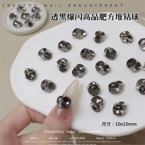 Super Shiny Black Square Diamond Nail Decoration High Quality Finished Product Nail Art Tools Long-lasting Comfortable Wear