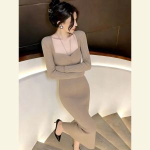 SHANGSHA | Elegant and Beautiful High-End Knit Dress
