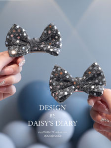 Princess Style Girls Hair Clips Sparkling Butterfly Knot Cute Top Hair Accessories Little Girls Hairpins Fashionable Headwear