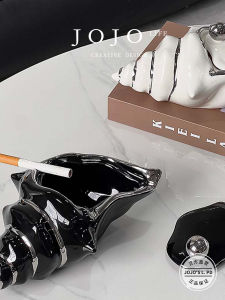 Creative Ceramic Ashtray JOJOS L. PD.Grab Nautilus Shell Shape High-End Feelings Home Decorative Ashtray Simple Modern Style