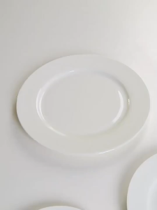6/7/8/9-inch White Ceramics Bone Disk Restaurant House Dishes Flat Plate Shallow Discs
